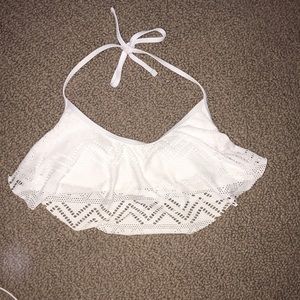 white flap bikini top